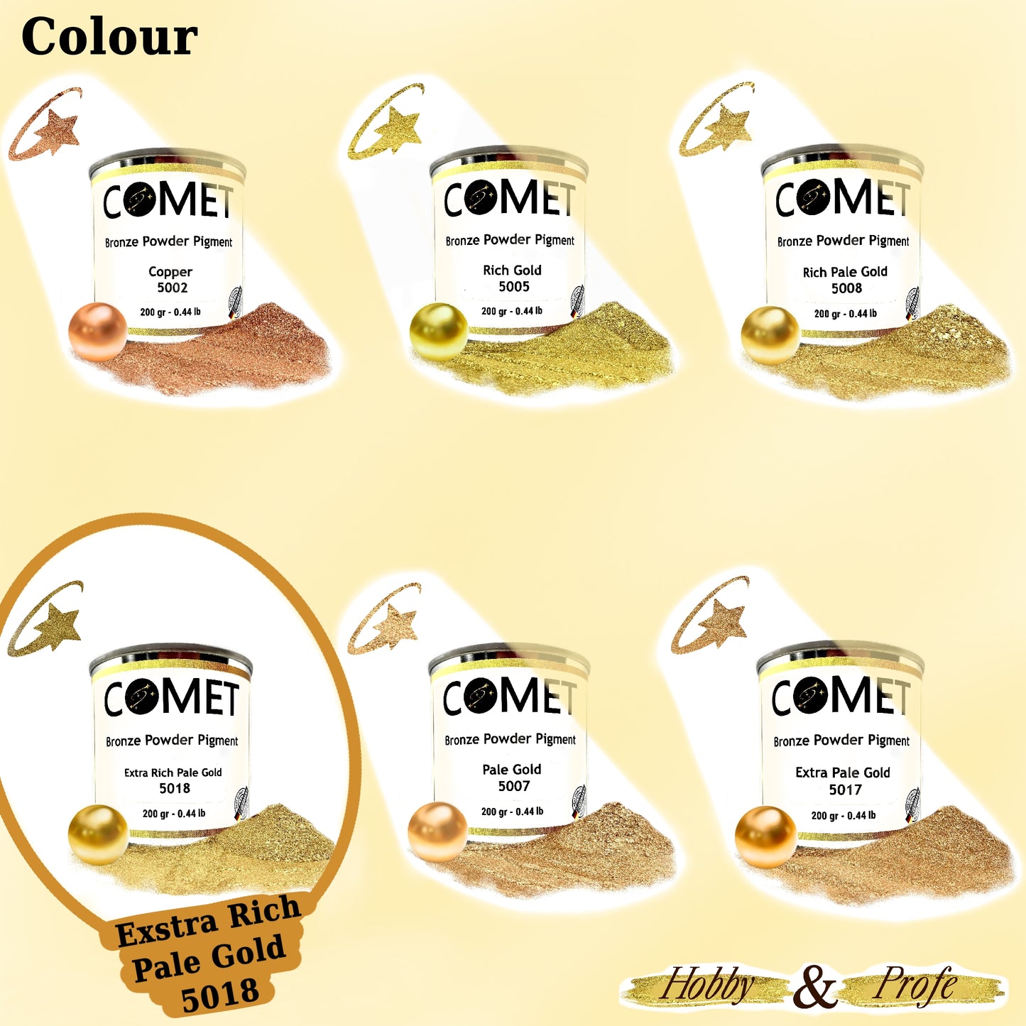 Bronze Powder Pigment - Extra Rich Pale Gold