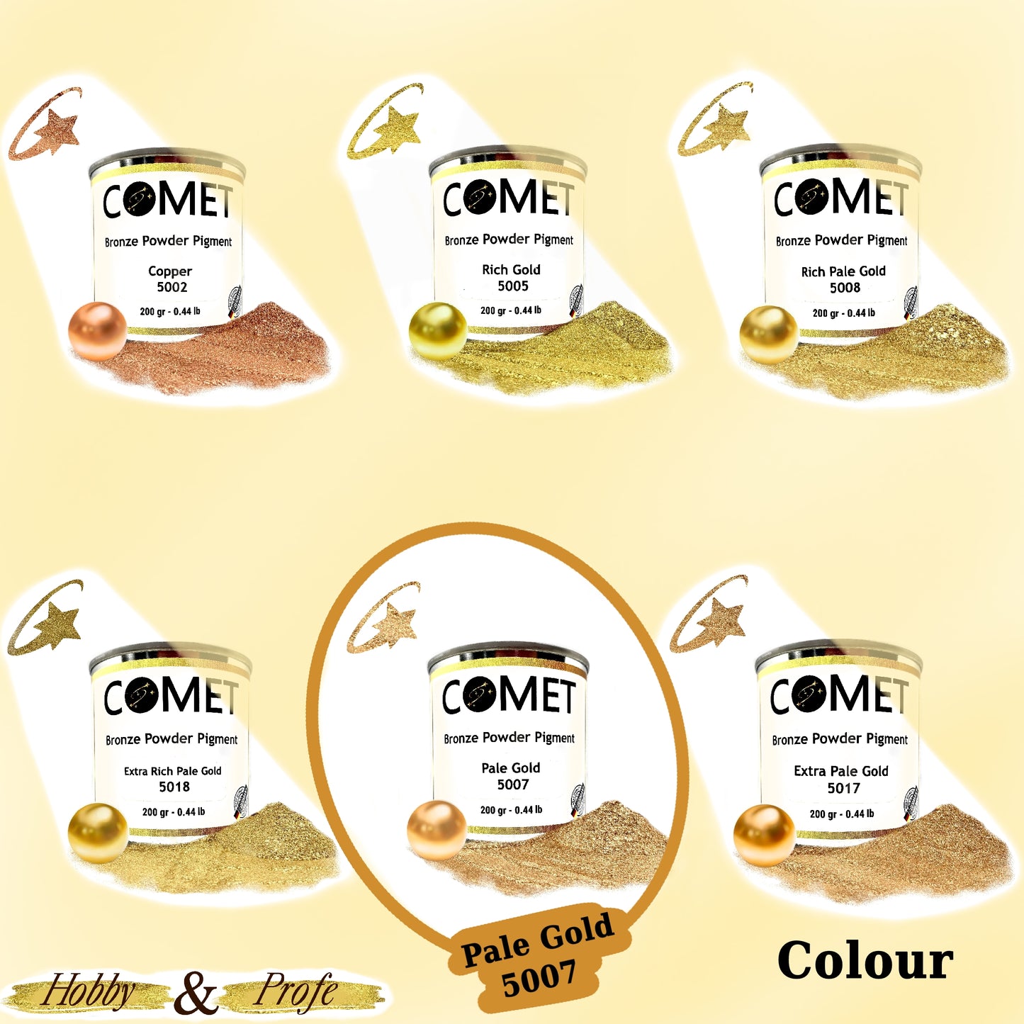 Bronze Powder Pigment - Pale Gold
