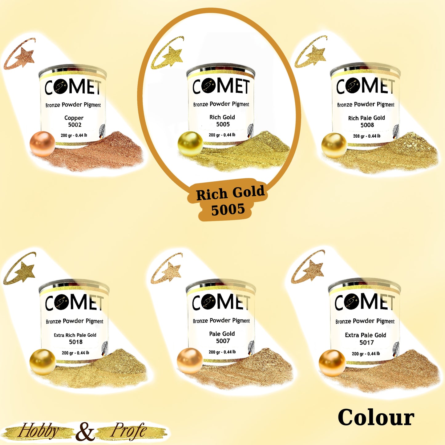 Bronze Powder Pigment - Rich Gold