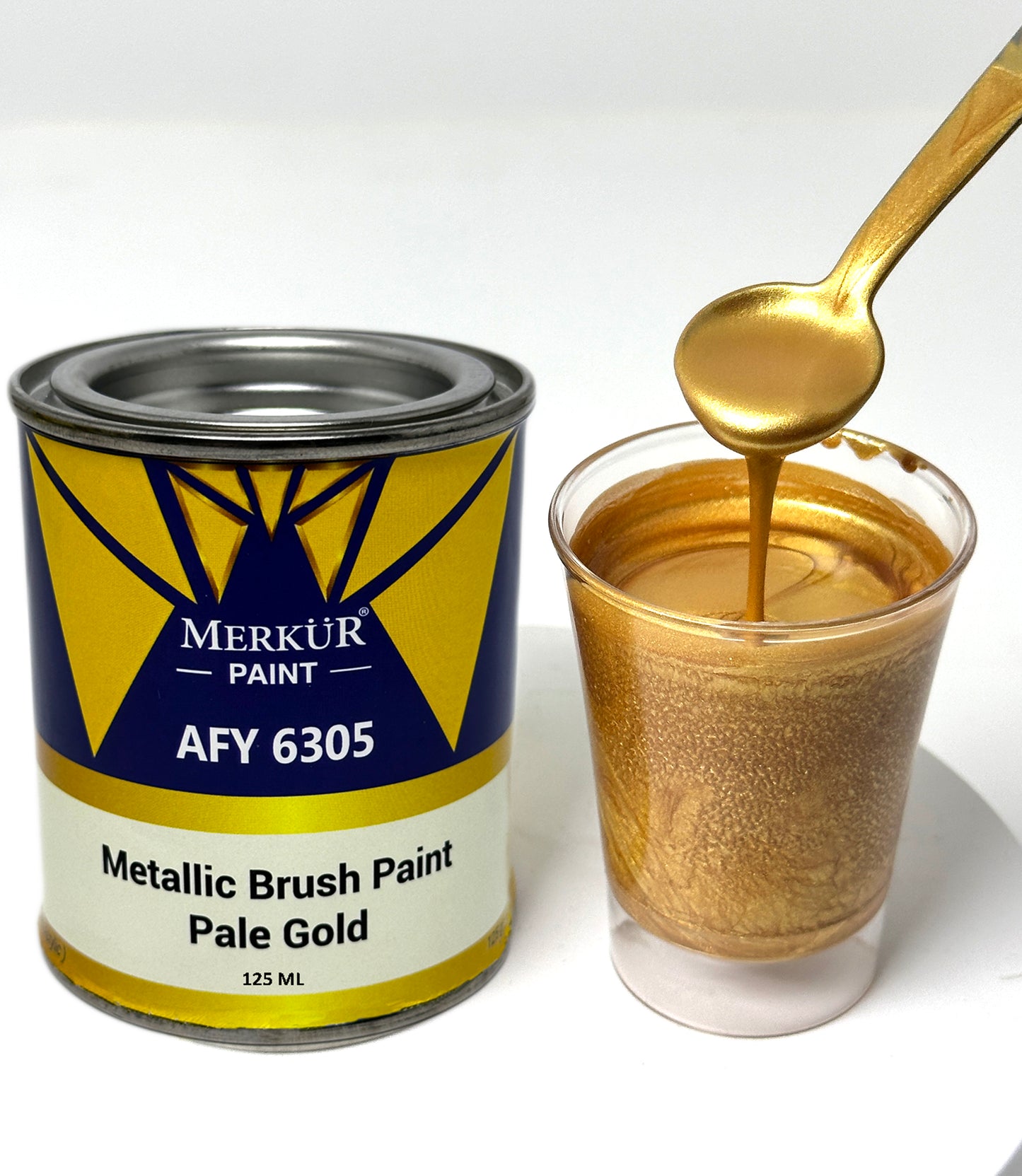 1K - AFY6305 Shiny Gold Brush Paint - Solvent - Based Acrylic 750g (1.65lb)