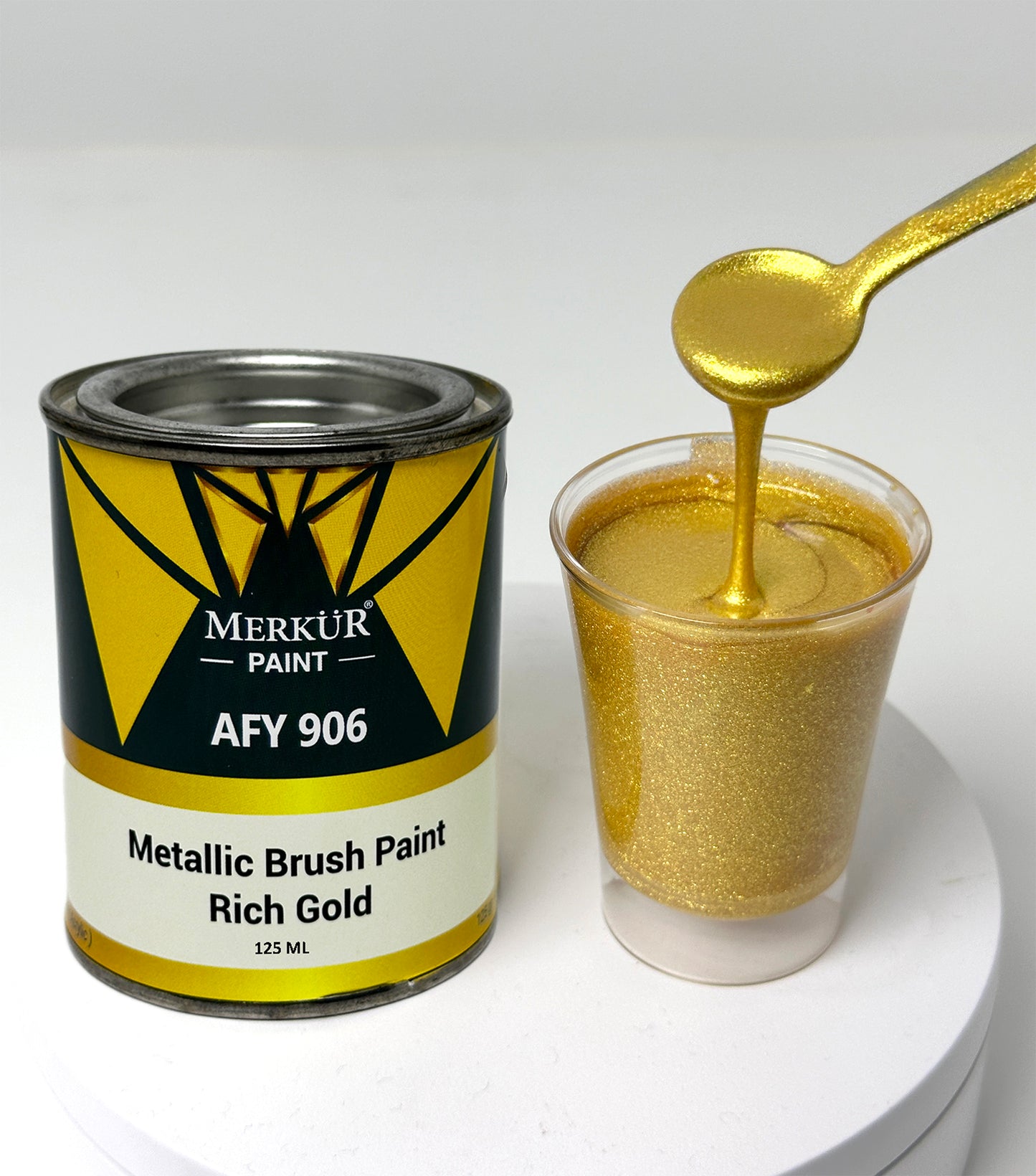 1K - AFY906 Rich Gold Brush Paint - Solvent Based Acrylic 750g (1.65lb)