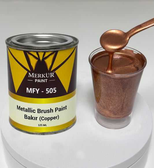1K - MFY505 Copper Brush Paint - Solvent Based Acrylic 750g (1.65lb)