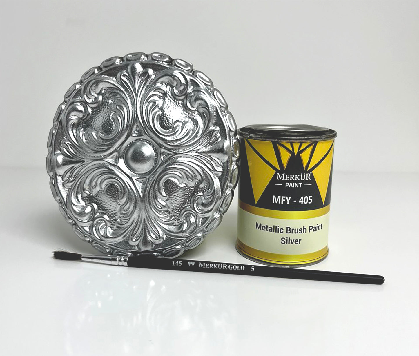 1K - MFY405 Silver Brush Paint - Solvent Based Acrylic 750g (1.65lb)