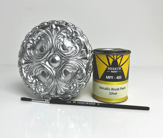 1K - MFY405 Silver Brush Paint - Solvent Based Acrylic 750g (1.65lb)